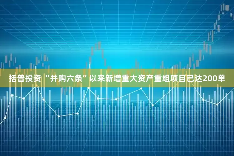 括普投资 “并购六条”以来新增重大资产重组项目已达200单